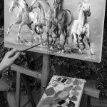 art design, art painting, Horse paint