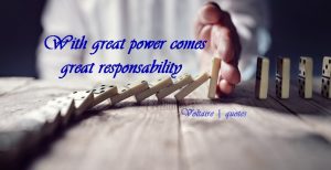 Business Quote | With great power comes great responsibility